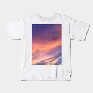 Pastel Pink, Purple Sunset Sky Kids T-Shirt